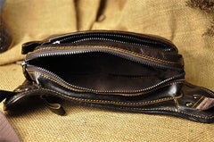 Vintage Leather Fanny Pack Mens Waist Bag Hip Pack Belt Bag for Men - iwalletsmen