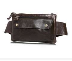 Vintage Leather Fanny Pack Mens Waist Bag Hip Pack Belt Bag for Men - iwalletsmen