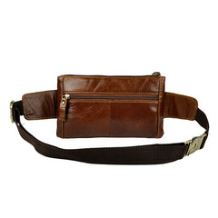 Vintage Leather Fanny Pack Mens Waist Bag Hip Pack Belt Bag for Men - iwalletsmen