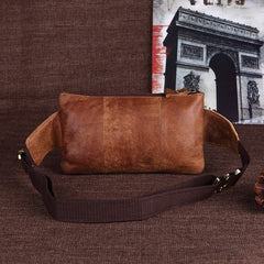 Vintage Leather Fanny Pack Mens Waist Bag Hip Pack Belt Bag for Men - iwalletsmen
