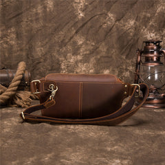 Vintage Leather Fanny Pack Mens Waist Bag Hip Pack Belt Bag for Men - iwalletsmen