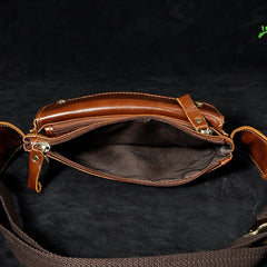 Vintage Leather Fanny Pack Mens Waist Bag Hip Pack Belt Bag for Men - iwalletsmen