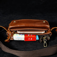 Vintage Leather Fanny Pack Mens Waist Bag Hip Pack Belt Bag for Men - iwalletsmen