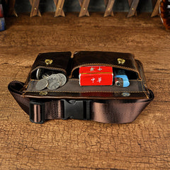 Vintage Leather Fanny Pack Mens Waist Bag Hip Pack Belt Bag for Men - iwalletsmen