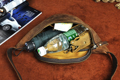 Vintage Leather Fanny Pack Mens Waist Bag Hip Pack Belt Bag for Men - iwalletsmen