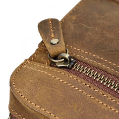 leather cross body fanny pack​ Vintage Leather Fanny Pack Mens Waist Bag Leather Hip Pack Leather Belt Bag for Men