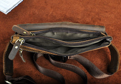 Vintage Leather Fanny Pack Mens Waist Bag Hip Pack Belt Bag for Men - iwalletsmen