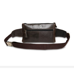 Vintage Leather Fanny Pack Mens Waist Bag Hip Pack Belt Bag for Men - iwalletsmen