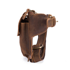 Vintage Leather Fanny Pack Mens Waist Bag Hip Pack Belt Bag for Men - iwalletsmen