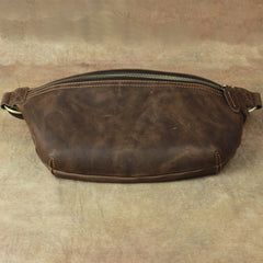 Vintage Leather Fanny Pack Mens Waist Bag Hip Pack Belt Bag for Men - iwalletsmen