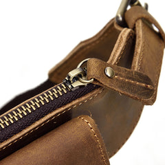 Vintage Leather Fanny Pack Mens Waist Bag Hip Pack Belt Bag for Men - iwalletsmen