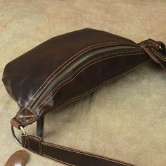 Vintage Leather Fanny Pack Mens Waist Bag Hip Pack Belt Bag for Men - iwalletsmen