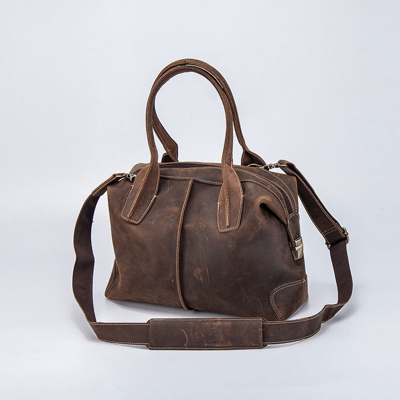 Vintage Leather Handbag for men Travel Bag Shoulder Bag for men - iwalletsmen
