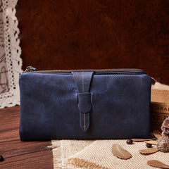 Vintage Coffee Cool Mens Leather Long Wallets Bifold Long Wallet for Men - iwalletsmen