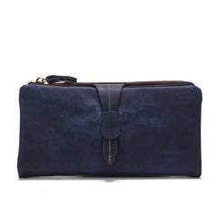 Vintage Coffee Cool Mens Leather Long Wallets Bifold Long Wallet for Men - iwalletsmen