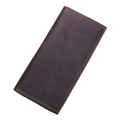 Cool Coffee Mens Leather Long Wallets Bifold Long Wallet for Men - iwalletsmen