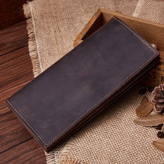Cool Coffee Mens Leather Long Wallets Bifold Long Wallet for Men - iwalletsmen