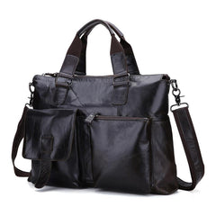 Vintage Leather Mens Briefcase Business Briefcase Cool Work Briefcase For Men - iwalletsmen