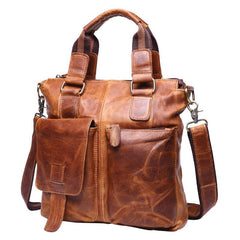Leather Mens Vintage Briefcase Business Briefcase Work Briefcase For Men - iwalletsmen