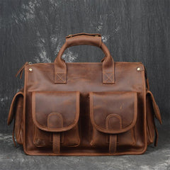 Vintage Leather Mens Large Travel Bag Weekender Cool Business Bag For Men - iwalletsmen