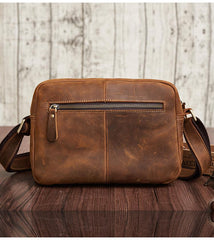 Vintage Cool Leather Mens Messenger Bags Shoulder Bag Cool CrossBody Bags For Men - iwalletsmen