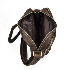 Vintage Leather Mens Cool Messenger Bags Shoulder Bags CrossBody Bags For Men - iwalletsmen