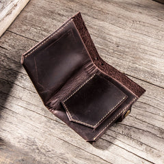 Vintage Leather Men Small Bifold Wallet Small Wallet for Men - iwalletsmen