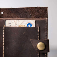 Vintage Leather Men Small Bifold Wallet Small Wallet for Men - iwalletsmen