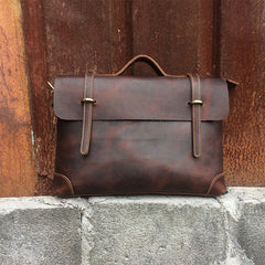 Vintage Leather Mens Briefcase Handbag Messenger Bag for men - iwalletsmen