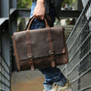 Vintage Leather Mens Briefcase Messenger Bag Handbag Shoulder Bag for men - iwalletsmen