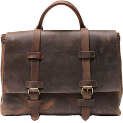 Vintage Leather Mens Briefcase Messenger Bag Handbag Shoulder Bag for men - iwalletsmen