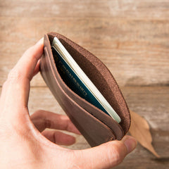 Vintage Leather Mens Card Holders Slim Front Pocket Wallet Card Wallets for Men - iwalletsmen