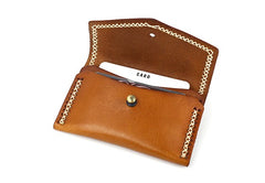 Vintage Leather Mens Card Wallet Change Wallet Coin Wallet Front Pocket Wallet for Men - iwalletsmen
