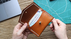 Vintage Leather Mens Card Wallet Change Wallet Coin Wallet Front Pocket Wallet for Men - iwalletsmen