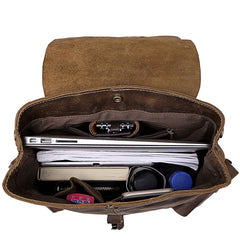 Vintage Leather Mens Cool Backpack Large Travel Bag Hiking Bag for men - iwalletsmen
