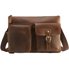 Vintage Leather Mens Cool Messenger Bag Shoulder Bags  for Men - iwalletsmen