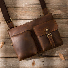 Vintage Leather Mens Cool Messenger Bag Shoulder Bags  for Men - iwalletsmen