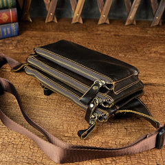 Vintage Leather Mens Fanny Pack Waist Bag Hip Pack Belt Bag Bumbag for Men