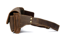 Vintage Leather Mens Fanny Pack Waist Bag Hip Pack Belt Bag Bumbag for Men