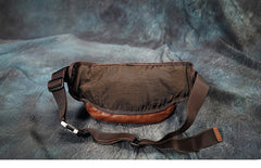 Vintage Leather Mens Fanny Pack Waist Bag Hip Pack Belt Bag Bumbag for Men