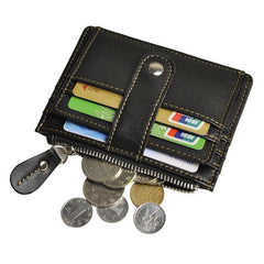 Vintage Leather Mens Front Pocket Wallet Slim Wallet for Men - iwalletsmen