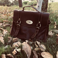 Vintage Leather Mens Handbag Briefcase Messenger Bag for men - iwalletsmen