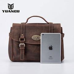 Vintage Leather Mens Handbag Briefcase Messenger Bag for men - iwalletsmen