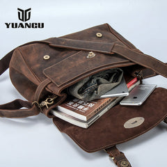 Vintage Leather Mens Handbag Briefcase Messenger Bag for men - iwalletsmen