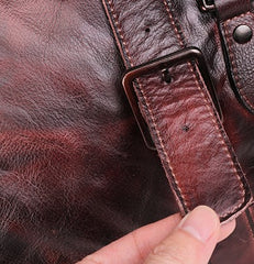Vintage Leather Mens Large Weekender Bag Travel Bag Duffle Bags - iwalletsmen