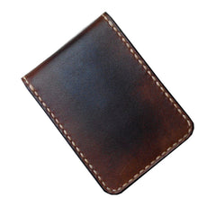 Vintage Leather Mens Slim Coffee Small Wallet Leather Bifold Wallets for Men - iwalletsmen