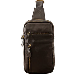 Vintage Leather Mens Sling Bag Sling Shoulder Bag Sling Backpack for men - iwalletsmen