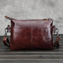 Vintage Leather Mens Small Messenger Bag Shoulder Bag Crossbody Bag for Men - iwalletsmen