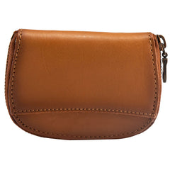 Vintage Leather Mens Small Wallet Zipper Card Coin Wallet for Men - iwalletsmen