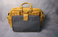 Vintage Leather Mens Travel Bag Cool Overnight Bag Work Handbag Business Bag for Men - iwalletsmen